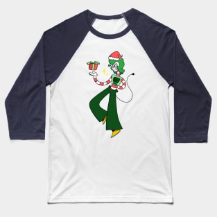 Robot Christmas Baseball T-Shirt